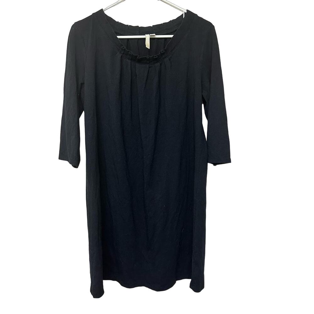 Pure Jill J. Jill Black Shift Dress Pima Cotton Modal Blend Dress Size Medium